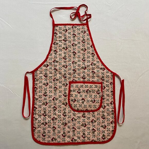 Christmas Kitchen Apron Vintage Baking Hosting 80s - Picture 1 of 6
